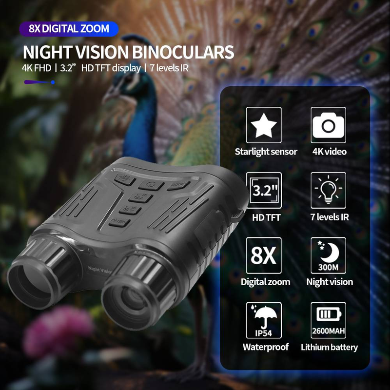 4K36MP Binocular Telephoto Night Vision Device, With An Extremely Large Battery Capacity_voghion.com