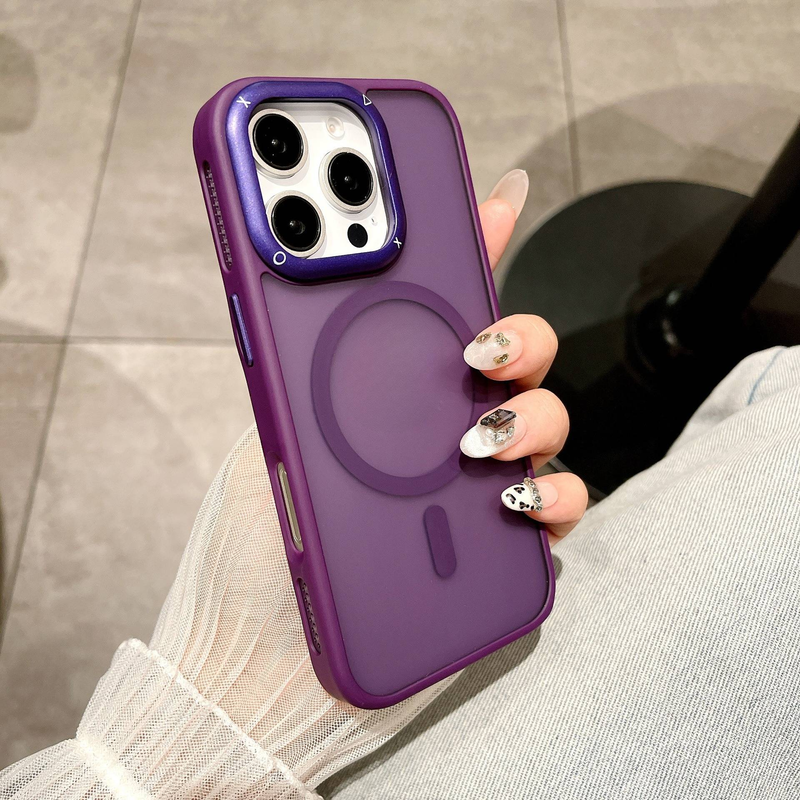 Phone Case & Covers Suitable For Magnetic Heat Dissipation Mobile Phone Case IPhone15Pro Frosted Skin Feel Anti Fall 14 Protective Case 11_voghion.com