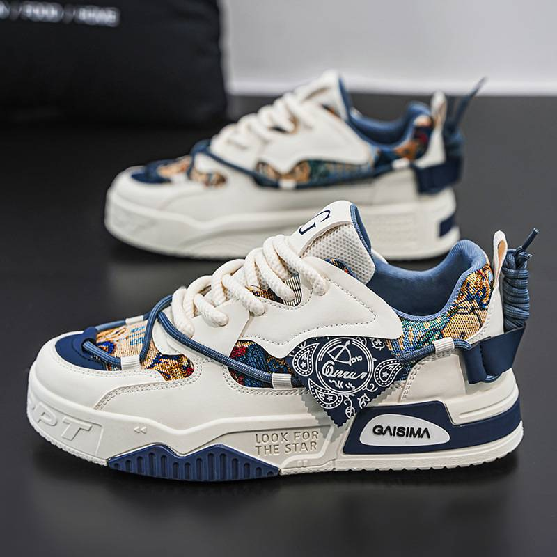 Frühling Neue Herrenschuhe 2025 Hundert Mit Freizeitschuhen Dicker Boden Rutschfeste Kleine Weiße Schuhe Nischendesign Original Boardschuhe Herrenmodelle_voghion.com