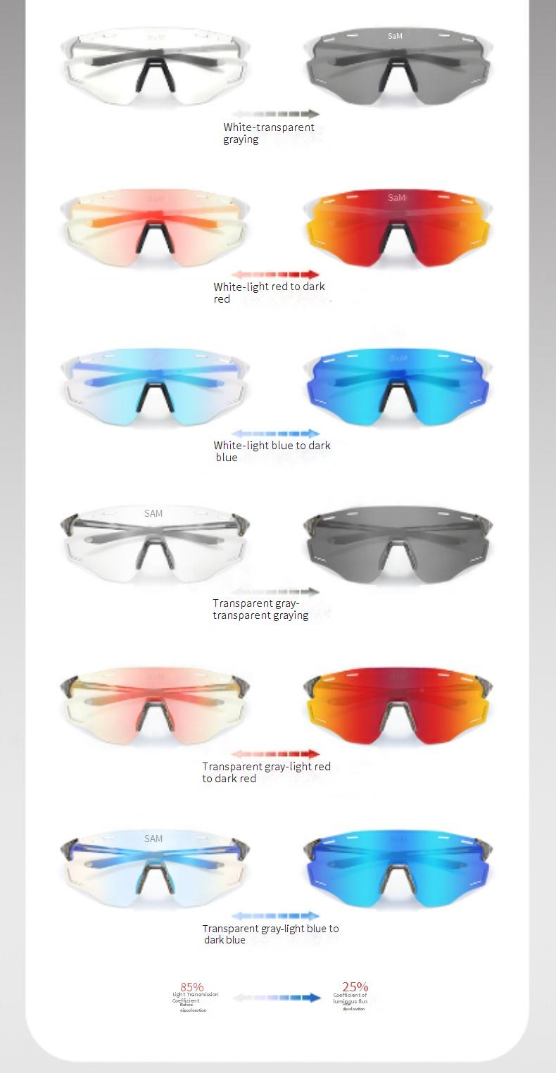 Occhiali da ciclismo Occhiali da sole sportivi Occhiali da ciclismo Occhiali da corsa polarizzati Fotocromatici Mountain Bike Pesca Piccoli_voghion.com