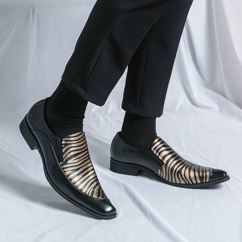 Scarpe da uomo in pelle taglie forti 46 Codice 2025 Scarpe casual formali per parrucchieri Suola in poliammide Superficie in gomma_voghion.com