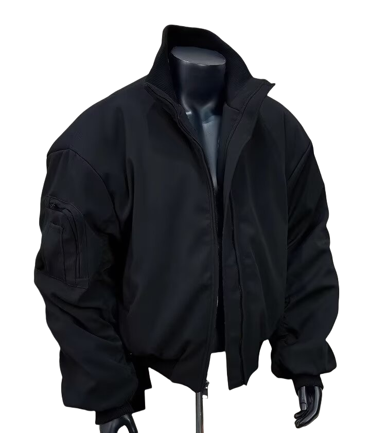 The Men's Flight Instructor Jacket For Spring And Autumn Is A Short, High-street Streetwear Brand With A Cleanfit Silhouette_voghion.com
