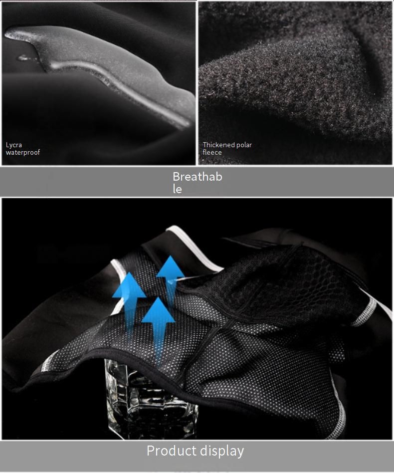 Mascarilla de ciclismo de invierno - Pasamontañas térmico y cortavientos para ciclismo, motociclismo y esquí - Tejido elástico de licra/spandex - Ajuste unisex_voghion.com