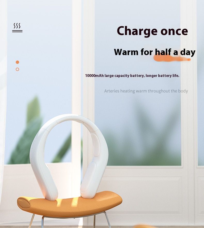 10000 mAh Nacken- und Handwärmer – über USB wiederaufladbar, 3 Heizstufen, schnelles Aufheizen, Mehrzweck-Powerbank für Reisen und Outdoor (Grün/Weiß-Pink)_voghion.com