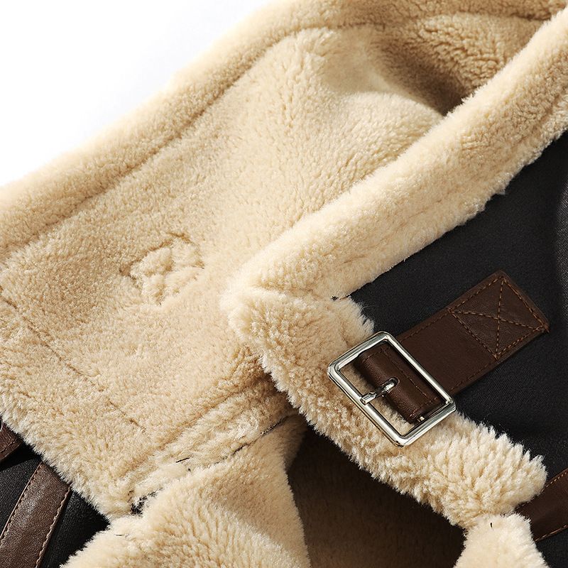 Giacca invernale da uomo in pelliccia sintetica con fodera in pile – vestibilità comoda, collo alto (marrone scuro, M-5XL)_voghion.com