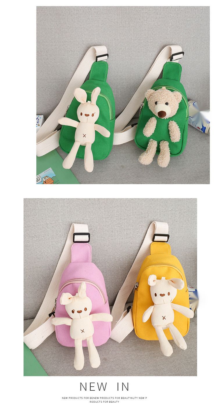 Andralyn bērnu maza korejiešu versija multfilma audekls zaķu lāde zēniem un meitenēm viena pleca cute baby Trend Crossbody_voghion.com