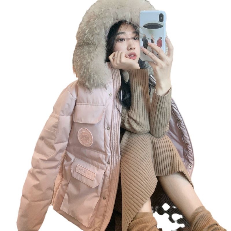 Giacca invernale da donna Parker Workwear Extreme Cold Series Three Proof in vera pelliccia di procione 90% piumino d'anatra bianco_voghion.com