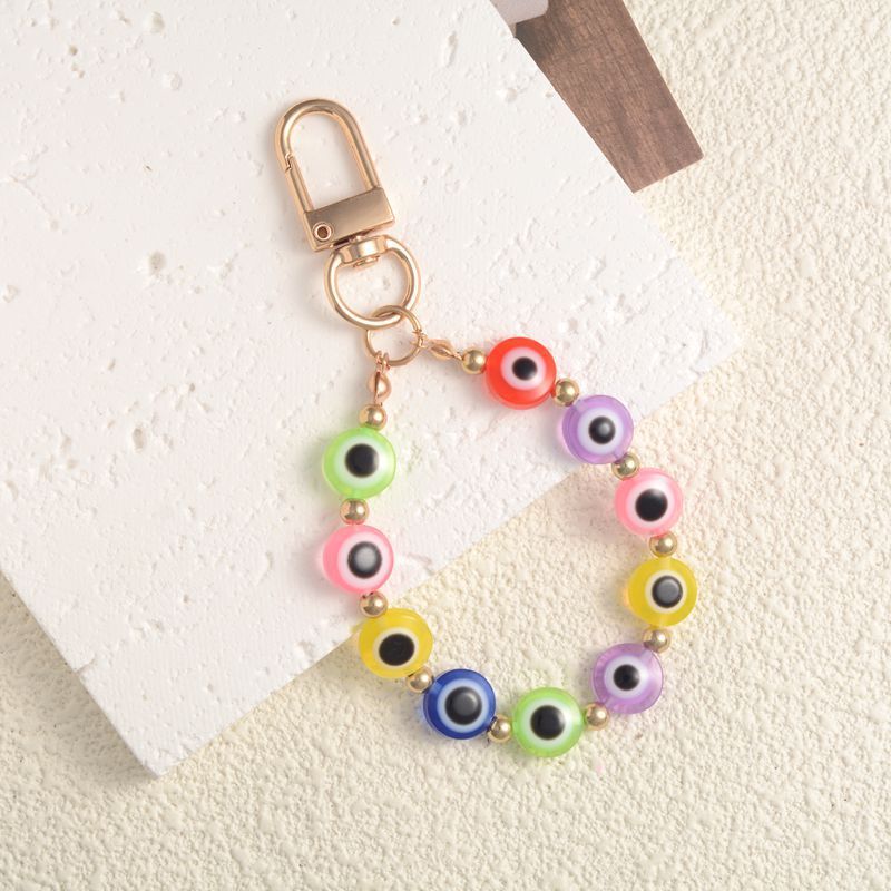 Parti e accessori per borse Stile etnico retrò Portachiavi con corda Occhio del diavolo Ciondolo per borsa in resina Occhi blu Ciondolo per gioielli_voghion.com
