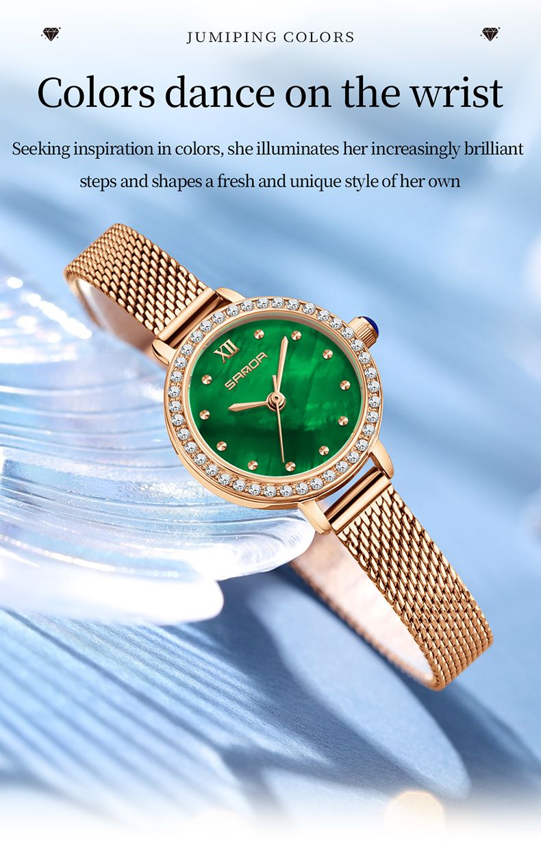 Elegante Damenuhr mit Diamantakzenten, Perlmuttzifferblatt und wasserdichtem Quarzwerk – perfekt für jeden Tag_voghion.com