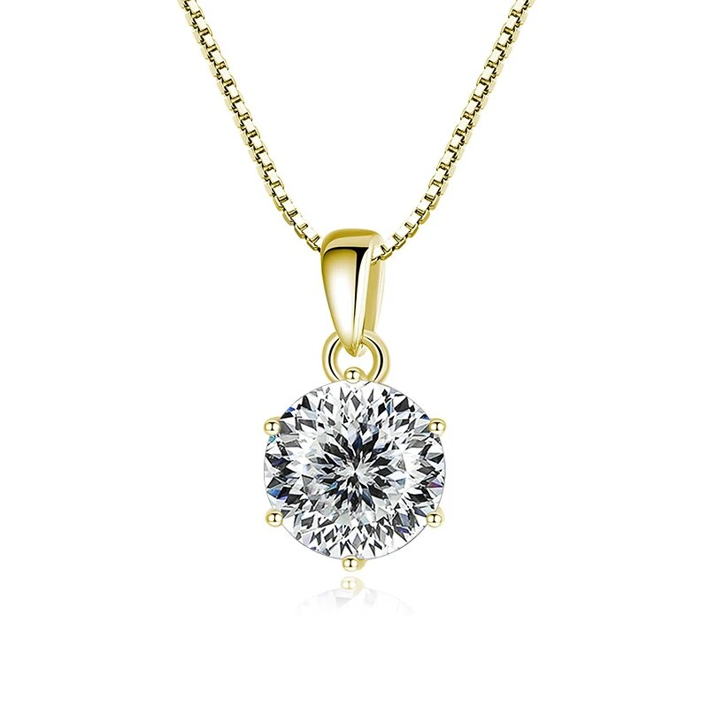 Collana con ciondolo in moissanite autentica da 1 CT Tancise per donna, gioielli raffinati per matrimonio, festa in argento sterling di alta qualità_voghion.com