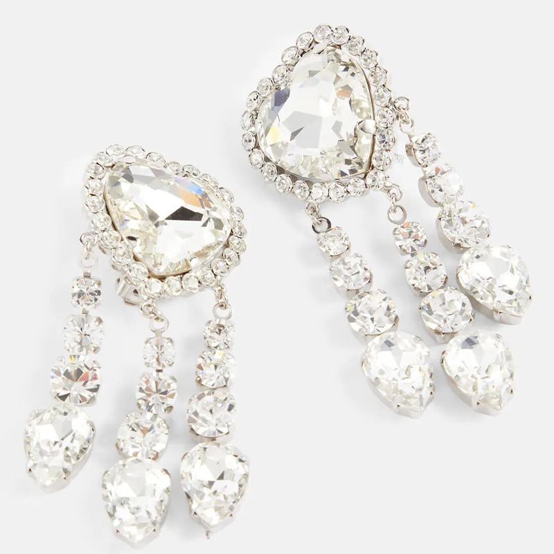 Heißverkaufte Strass-Accessoires, modische, vielseitige Ohrringe mit Liebesfransen, Ohrringe mit Wassertropfen-Anhänger für Damen_voghion.com