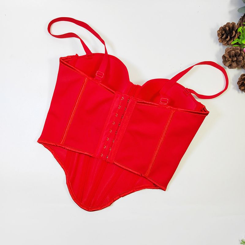 Europäeschen an amerikanesche Street Style onregelméissege Fëschgrat-BH Bannendran Uewerflächenträger weibleche Kierper verengt schéint Réck Tube Top_voghion.com