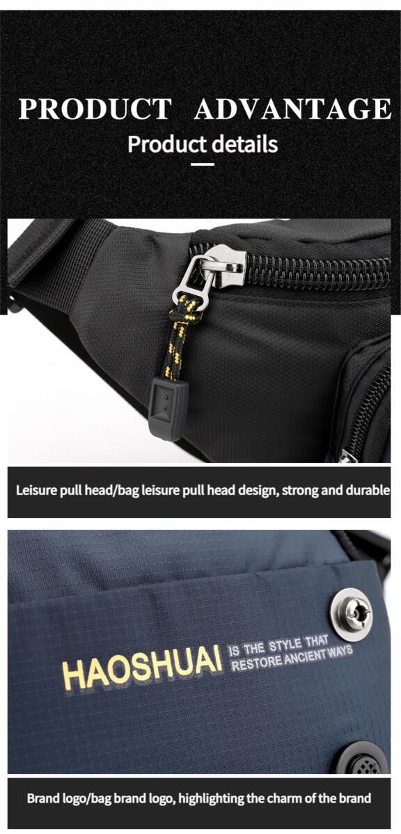 Neue multifunktionale Outdoor-Taille Casual Herren Brust Mode Trend Crossbody Reise kleine Tasche_voghion.com