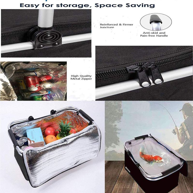 Ice Outdoor Red Wine Foldable Camping Insulated Picnic Bag_voghion.com