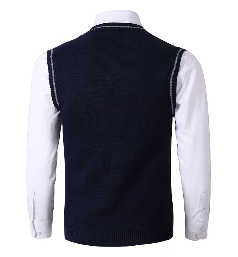 Herrenbekleidung Herrenweste Strickweste Ärmellos Lässig Große Größe Herrenbekleidung Außenhandelsstil V-Ausschnitt Verdickte Weste Unterhemd_voghion.com