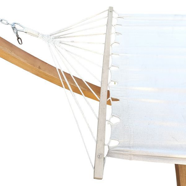 1-Person Hammock With Stand Set For Outside & Inside; Indoor Outdoor Standalone Plywood+canvas_voghion.com