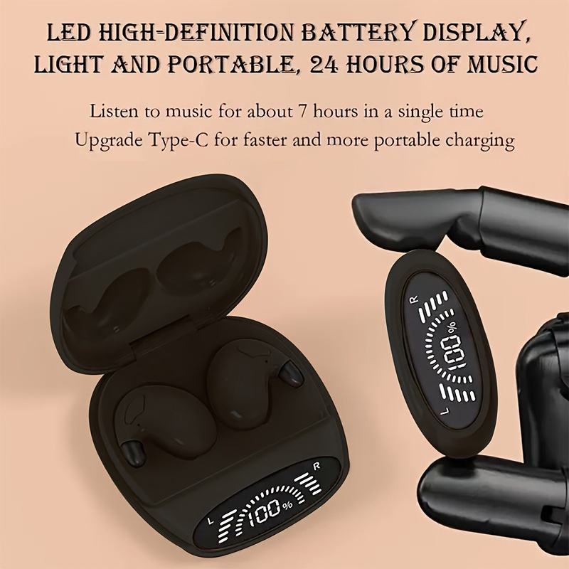 Perfect Sleep With Ultra Long Standby Wireless Headphones - Slim In Ear Sports Bass For Android And Iphone_voghion.com