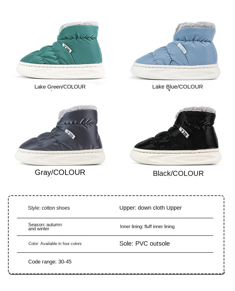 Eltern-Kind-Schneestiefel, Baumwollschuhe, warme Plüschschuhe, Jungen- und Mädchenschuhe, Kinder-Outdoor_voghion.com