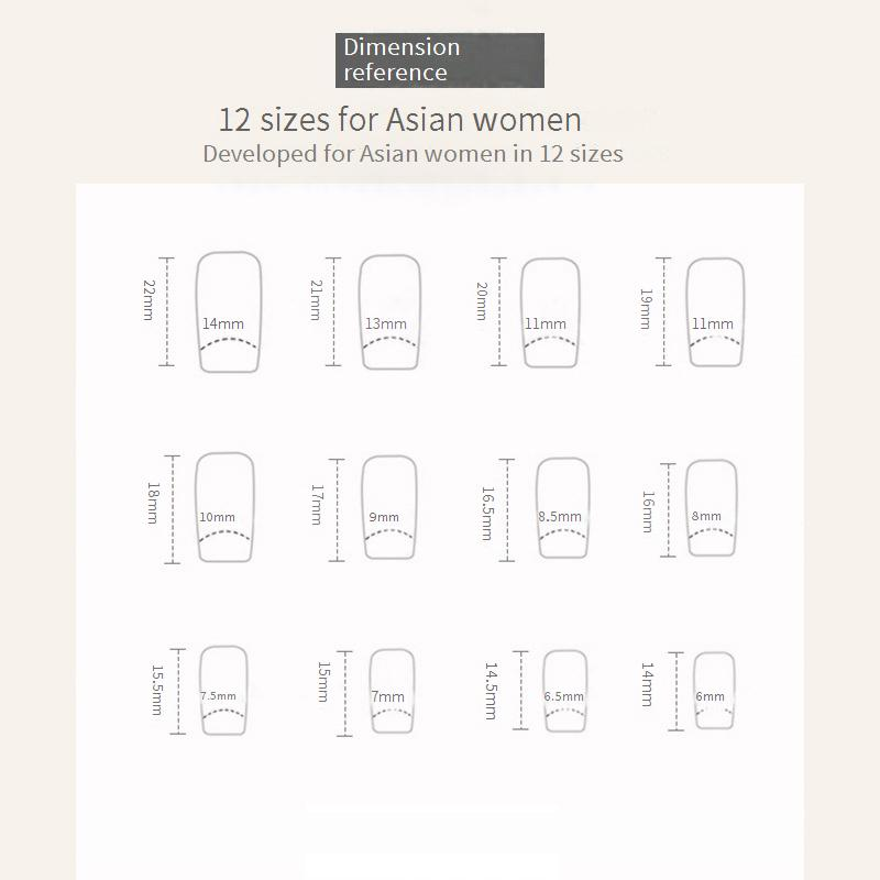 Nail Art & Outils Vague Rose Fille Douce Niche Mode Blanc Ins Long Nail Art Piece 24 Pièces_voghion.com