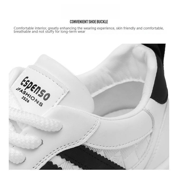 Lässige weiße Herren-Sneaker – atmungsaktive Low-Top-Schnürschuhe mit dicker Sohle für Komfort und Stil im Alltag_voghion.com