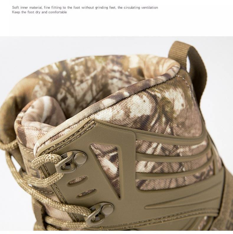 Chaussures de randonnée légères et respirantes pour hommes avec semelle en caoutchouc antidérapante pour le trekking en plein air, le trail et les activités tactiques. Bottes de combat, bottes tactiques_voghion.com