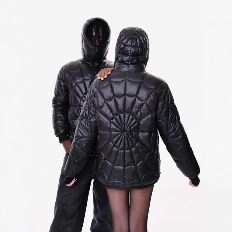 "Unisex Spider-Man Daunenjacke mit Kapuze – 550 FP weiße Gänsefedern, wendbarer winddichter Wintermantel (Übergroße Passform, ganztägiger Komfort)"_voghion.com