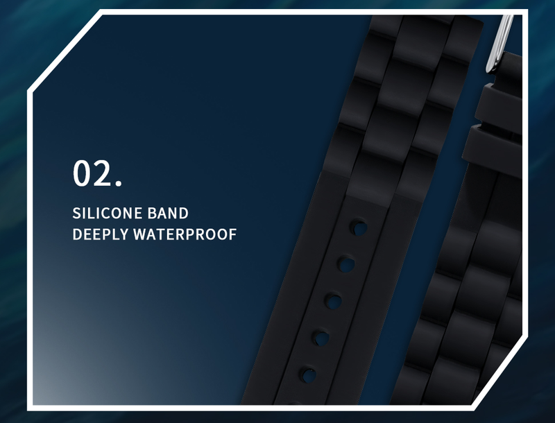 BERNY Automatic Dive Watch For Men Sport Casual 20ATM Waterproof Mechanical Watch With Day Date Super Luminous Silicone Strap Sapphire Wristwatch_voghion.com