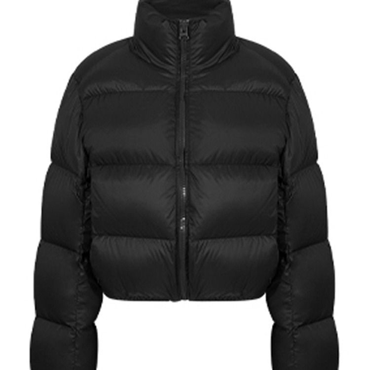 Kurze Pufferjacke für Damen, Oversize-Steppmantel mit Stehkragen, trendige Winter-Streetwear für lässigen & urbanen Style_voghion.com
