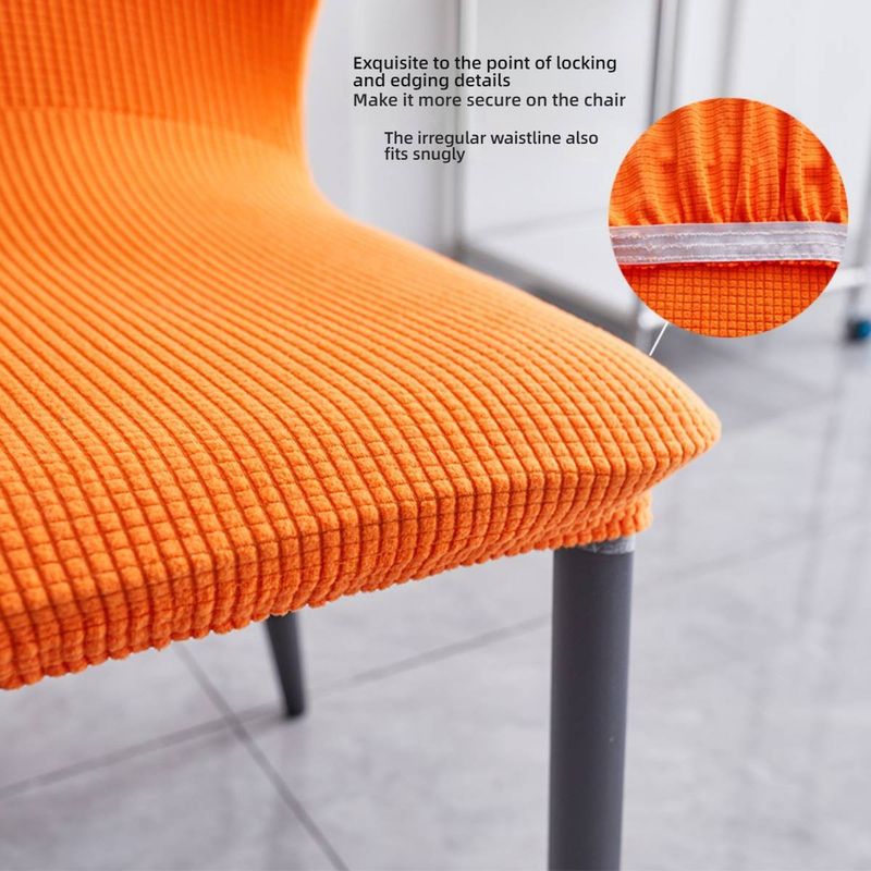 Housses de chaise en polyester – Protections de siège antidérapantes, durables et élégantes pour chaises de salle à manger (Design géométrique, taille unique)_voghion.com
