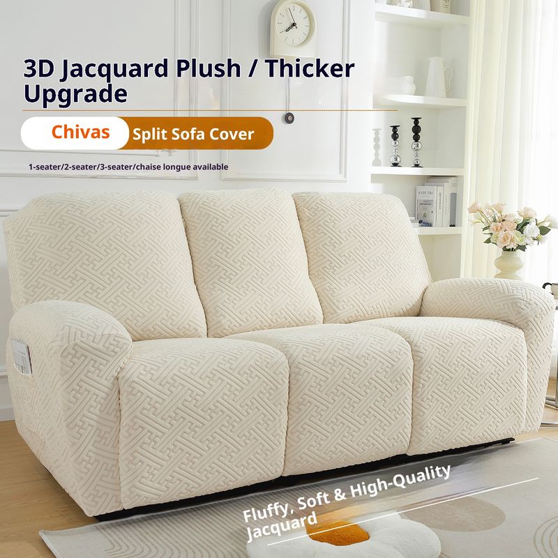 Housse élastique pour canapé Chesterfield, protection intégrale de luxe pour canapés d'angle et fauteuils inclinables, design minimaliste moderne_voghion.com