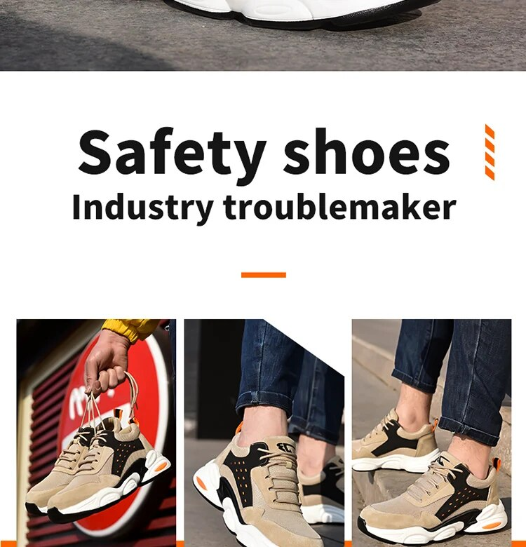 Zapatillas de deporte a prueba de pinchazos para hombre, botas de seguridad indestructibles con punta de acero, zapatos masculinos_voghion.com