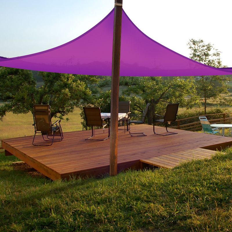28' x 28' x 28' Triangle Sun Shade Sail/ Red Purple_voghion.com
