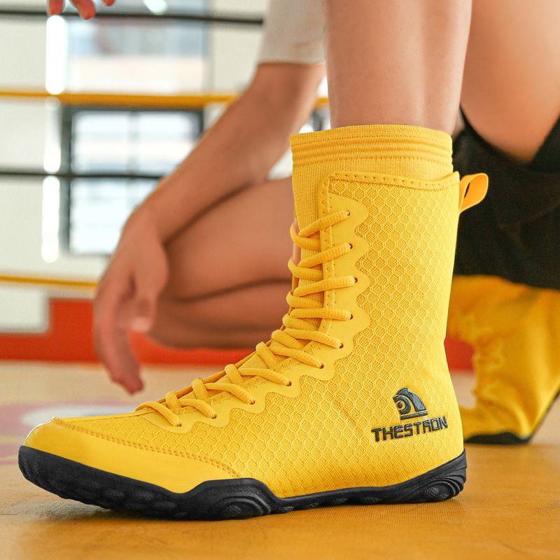 Chaussures de lutte professionnelles pour hommes et femmes, chaussures d'entraînement pour haltérophilie, soulevé de terre, chaussures de combat Sanda pour adultes, chaussures de boxe de combat_voghion.com