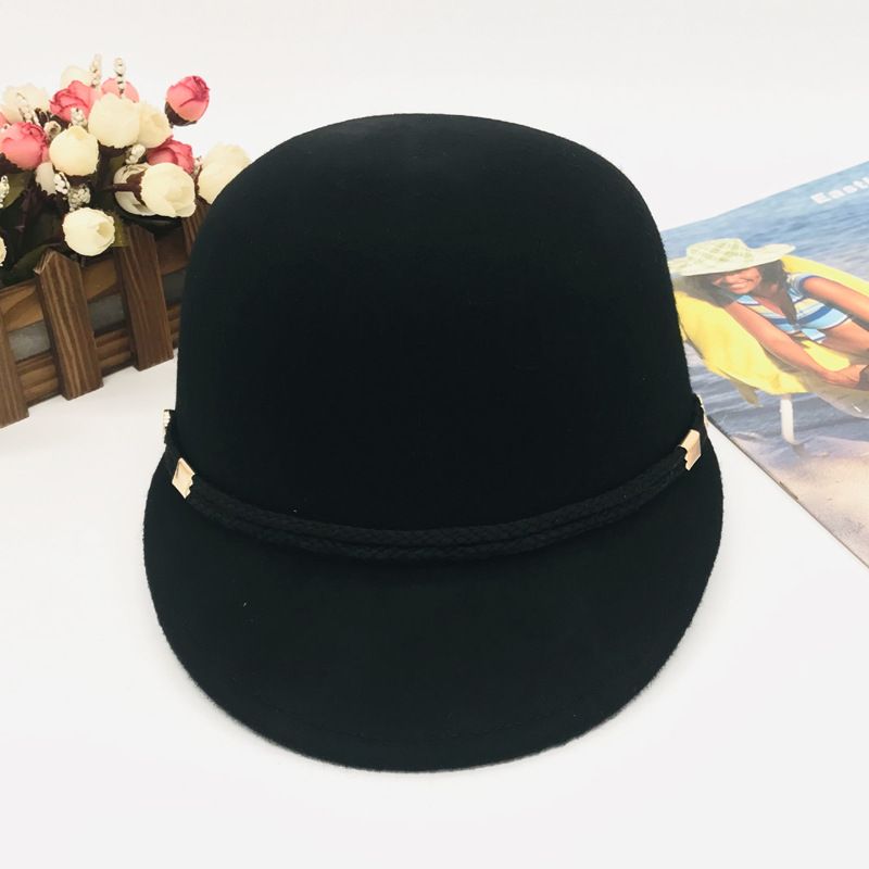 Hat Women's fall/winter wool baseball hat Hipster equestrian hat casual all-match men's hat Knight hat_voghion.com