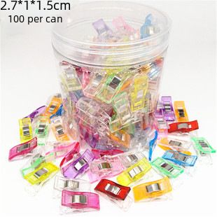 Neuer grenzüberschreitender Positionierungsrand, weißer und roter Kunststoff-Axt-Clip 33, Patchwork, fester mittlerer Nähclip_voghion.com