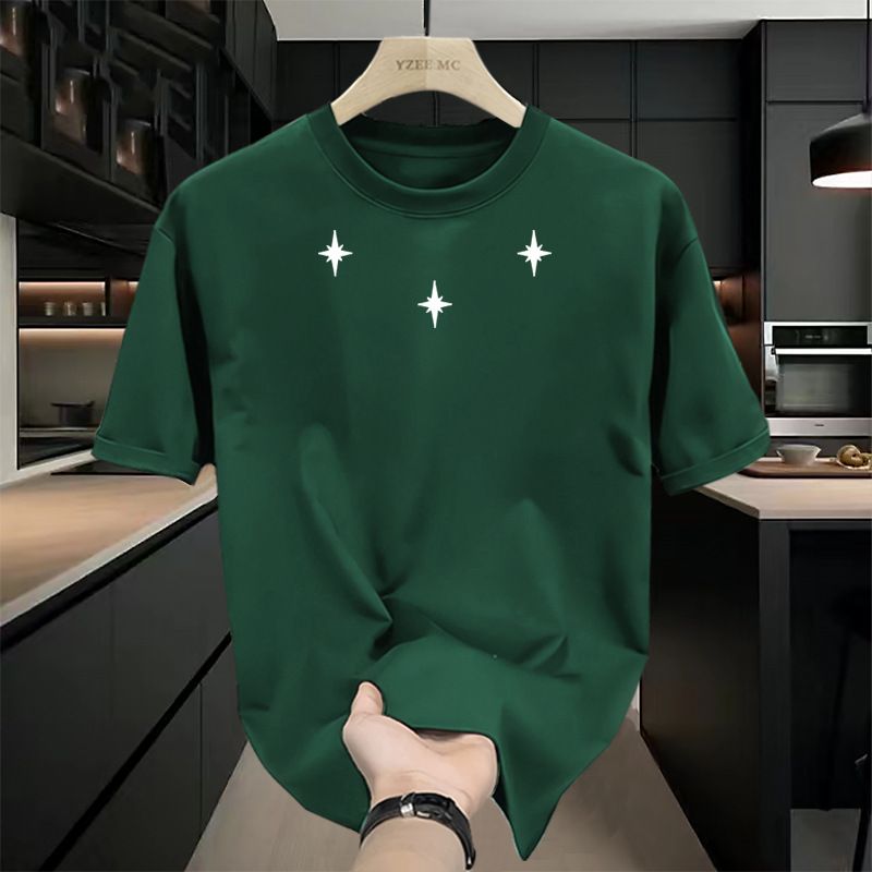 Herrenbekleidung Sommer Locker Vielseitig Trend Kurzarm T-Shirt Lässiger Rundhalsausschnitt Atmungsaktiv Langarmpullover_voghion.com