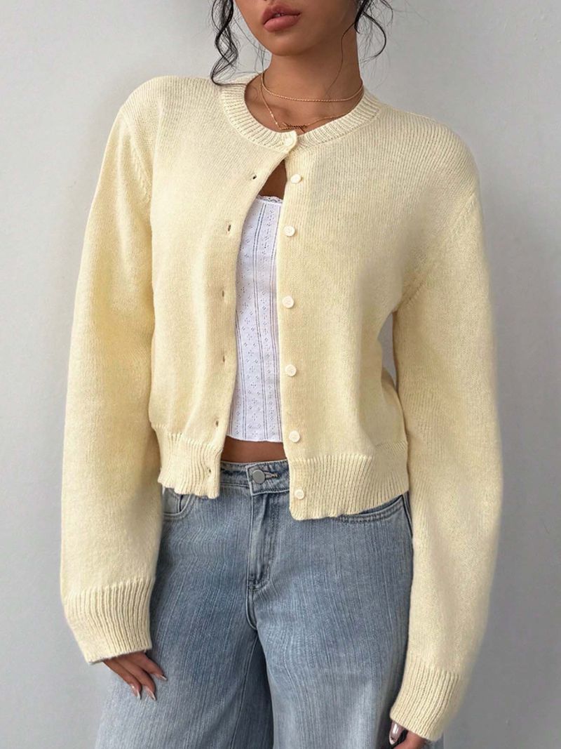 Cardigan feminino de malha macia – Blusa grande de manga comprida com frente aberta, ajuste confortável e elegante_voghion.com