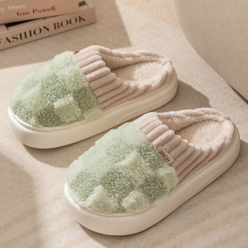 Herren Damen Slipper aus Samt mit offener Spitze, Frühlingsschlafzimmer, gepolstert, maschinenwaschbar, Memory Foam, Hausschuhe_voghion.com