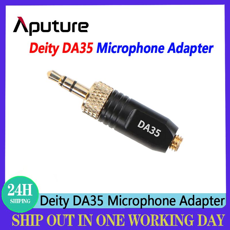 Adattatore Aputure DA35 per microfono Deity Microdot a connettore di bloccaggio standard da 3,5 mm_voghion.com