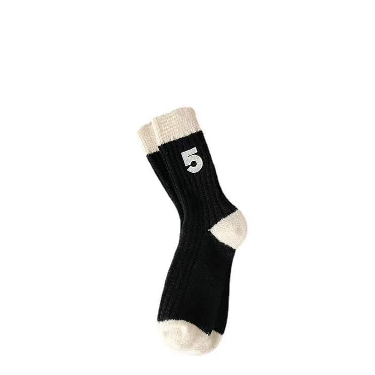 Casual Hundred Tower Trendy Women Anti-cold thickened warm fall and winter cashmere unisex socks_voghion.com