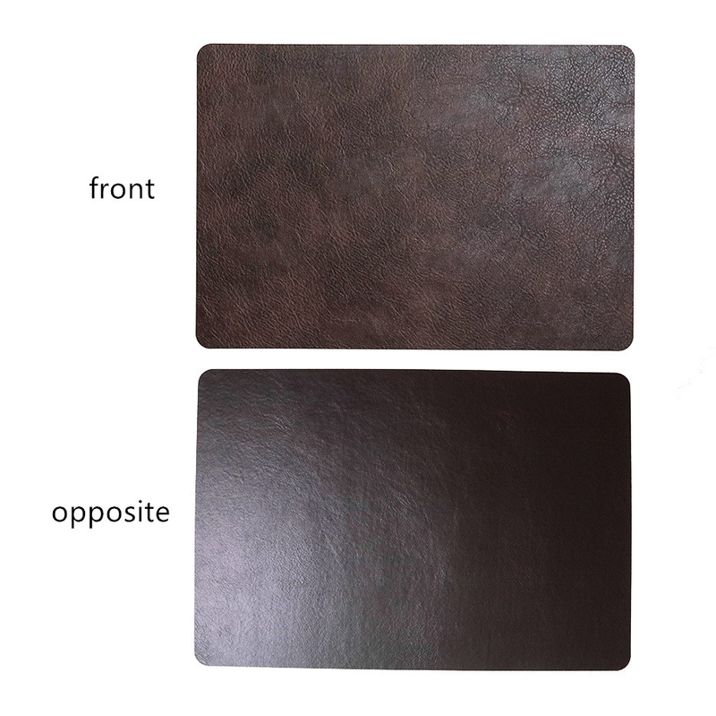 Rindnarbenleder, leichter Luxus, wasserdicht, ölbeständig und verbrühungsbeständig, westliche Lebensmittelmatte für Restaurants im nordischen Stil, Wärmedämmmatte_voghion.com