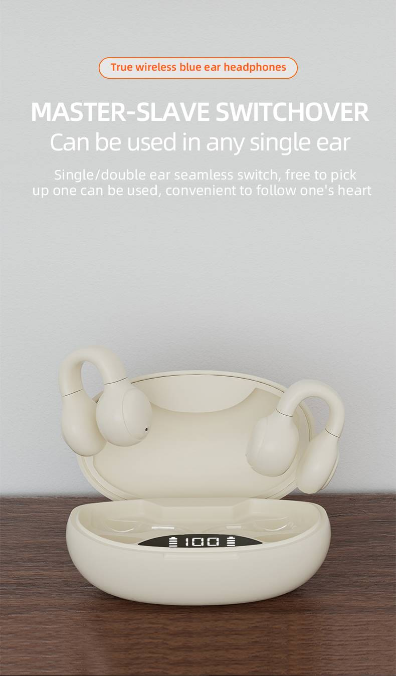 LX01 Ohrclip Bluetooth-Kopfhörer Nicht im Ohr TWS Echte kabellose Rauschunterdrückung Knochenleitungskopfhörer_voghion.com