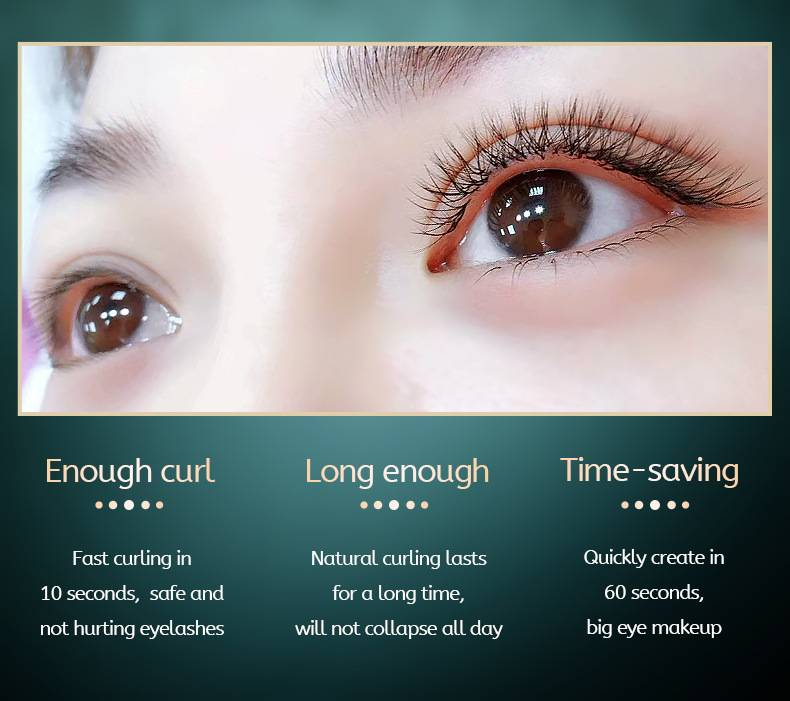 Beheizte Wimpernzange, elektrische Wimpernzange, wiederaufladbare Wimpernzange mit Wimpernkamm für Make-up, natürliches Wimperngekrümmung, 24 Stunden lang haltbar_voghion.com