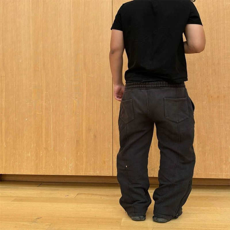 2025 Fashion Pure Color Sport Pants Streetwear Protect Sweatpants Y2K Men Women High Street Hip Hop Baggy Casual Loose Elastic Waist Jogging Pants_voghion.com