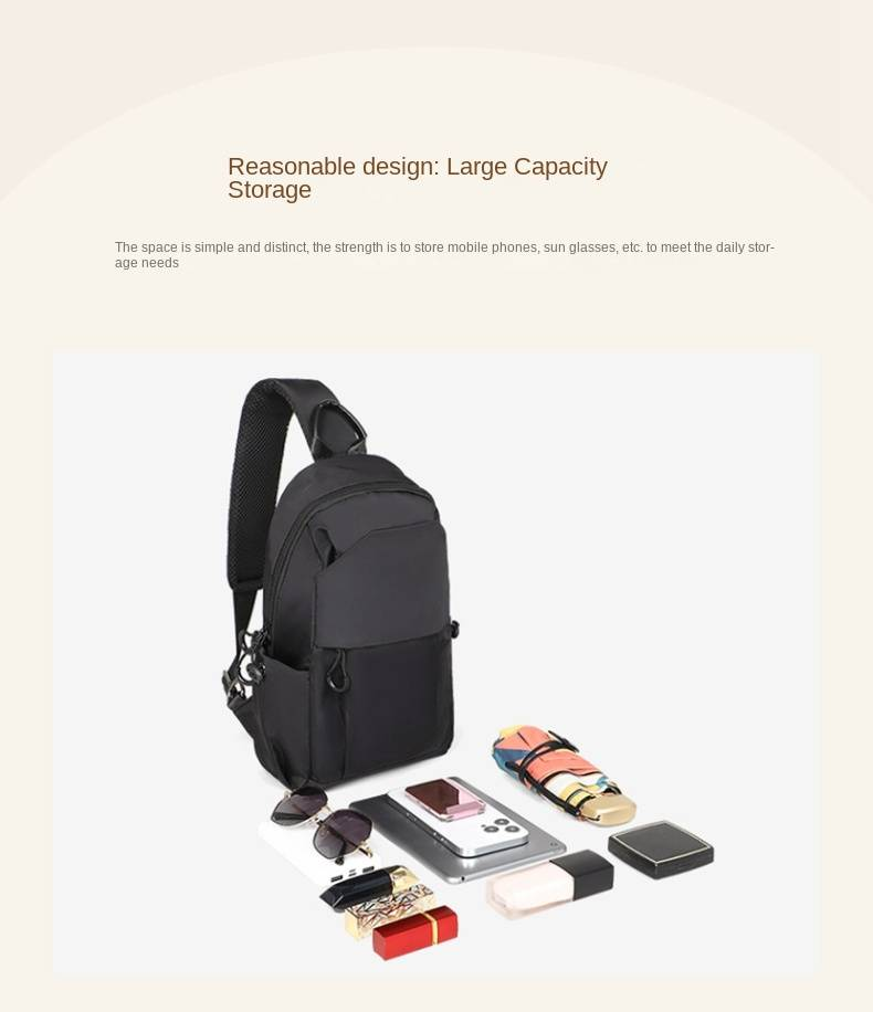 VINEY Nuovo marsupio multifunzionale da uomo, marsupio in tessuto, borsa sportiva, borsa da viaggio a tracolla da uomo, borsa a tracolla_voghion.com