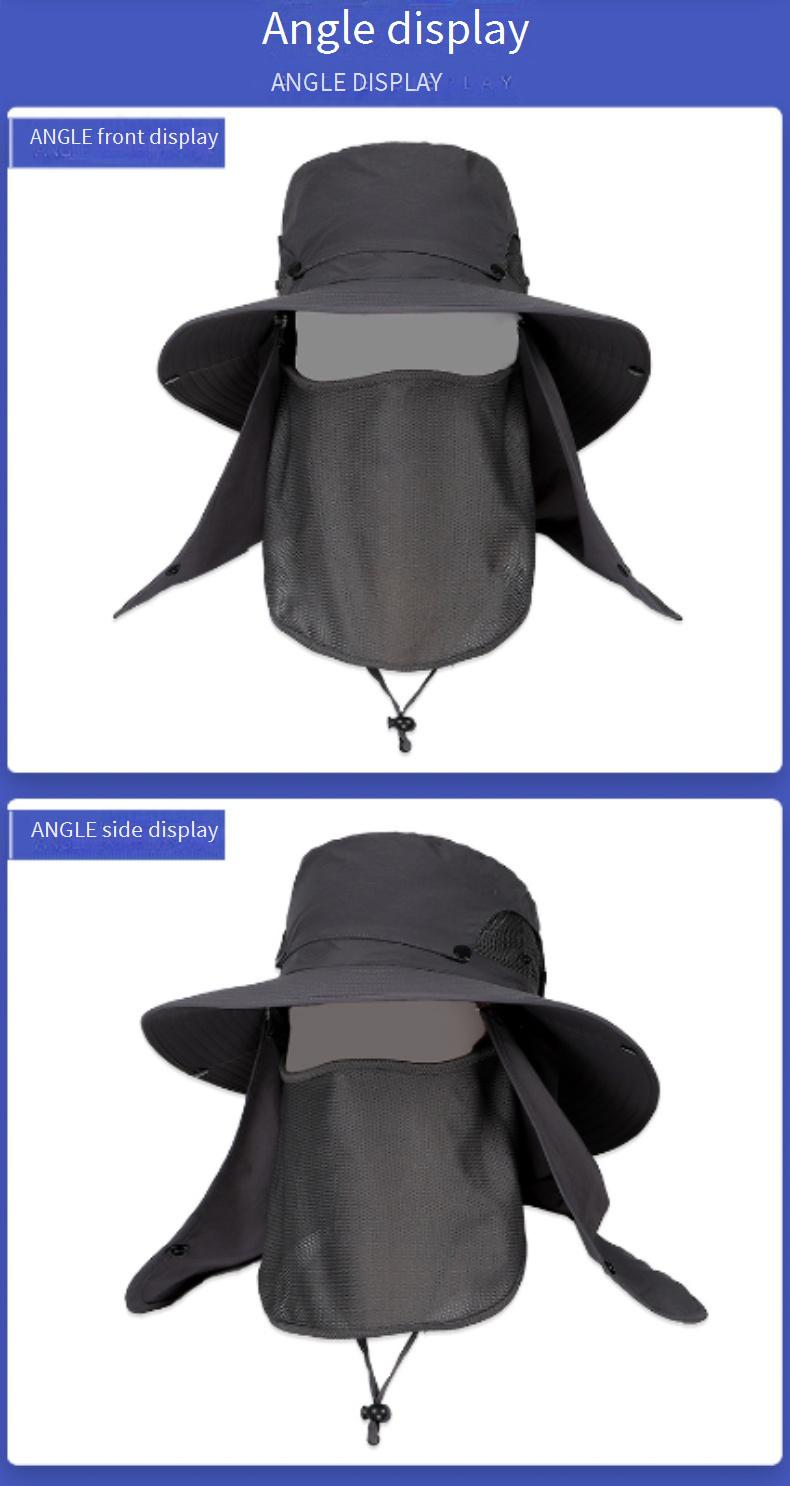 Cappello da sole da donna con parte superiore staccabile - Cappello da pescatore mimetico traspirante e UPF 50+ per escursionismo e viaggi_voghion.com