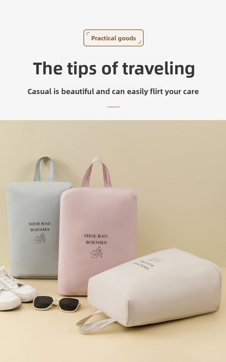 Travel Shoe Storage Bag - Large Capacity Dustproof & Water-Resistant Shoe Organizer With Handle (Anti-Mildew Portable For Suitcase Foldable Design)_voghion.com