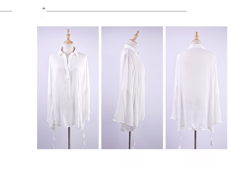 Strandüberwurf aus gestreifter Spitze für Damen – Langärmliges Sonnenschutzshirt für Sommer und Urlaub_voghion.com