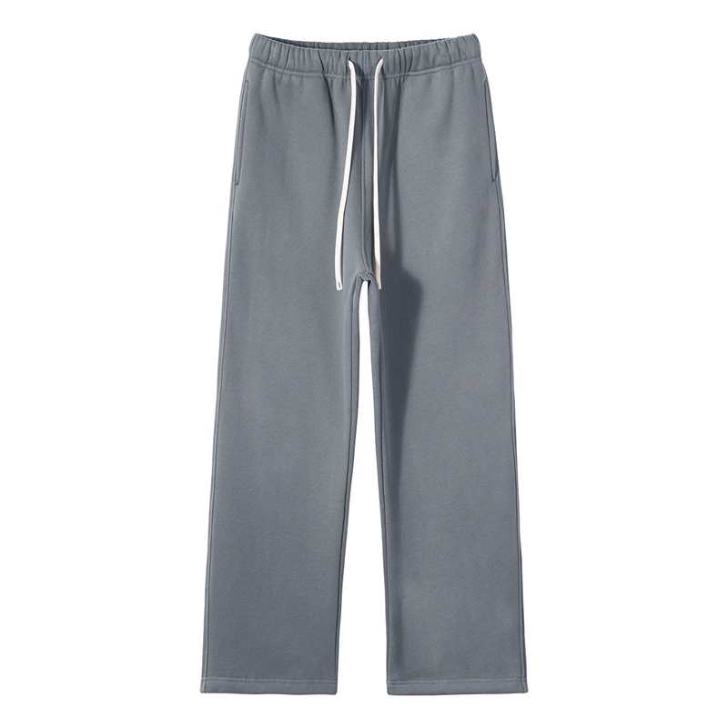 Pantaloni della tuta da uomo foderati in pile – Joggers in misto cotone 350 g (vestibilità comoda, gamba dritta, pantaloni casual da strada per l'inverno, dalla S alla XXL)_voghion.com