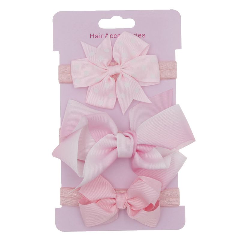 Nowe dziecięce akcesoria do włosów, kokarda, opaska na głowę, zestaw trzech części, nakrycie głowy dla dziecka, opaska na głowę, zestaw kartek, sprzedaż bezpośrednia w fabryce_voghion.com